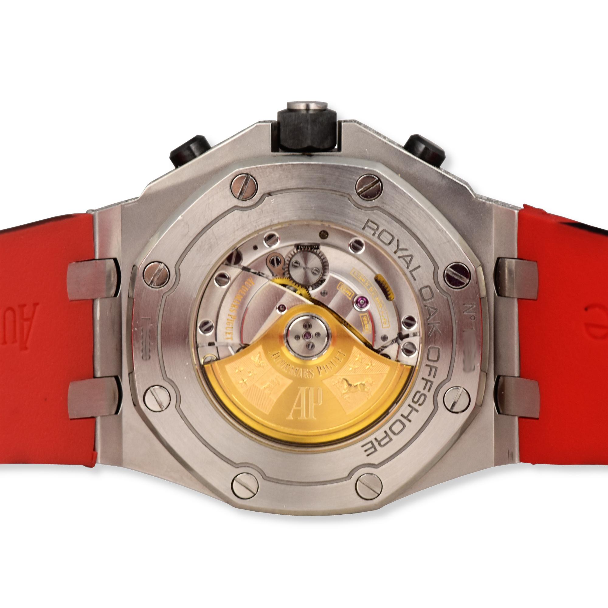 Audemars Piguet Royal Oak Offshore Diamant Gehäuse Rot Armband 25721TI.00.1000TI.06.A Herren
