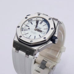 Audemars Piguet Royal Oak Offshore Diver 15710ST White Dial Mens Watch