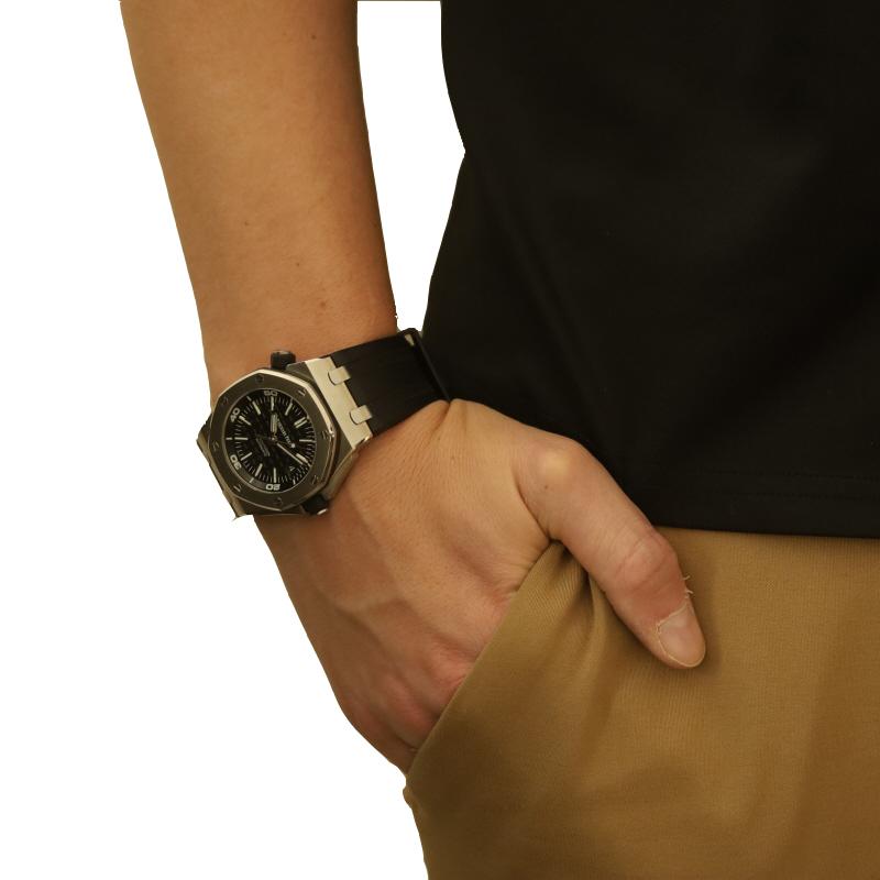  Audemars Piguet Montre Royal Oak Offshore Diver pour hommes 15703ST.OO.A002CA.01 1YrWnty Pour hommes 
