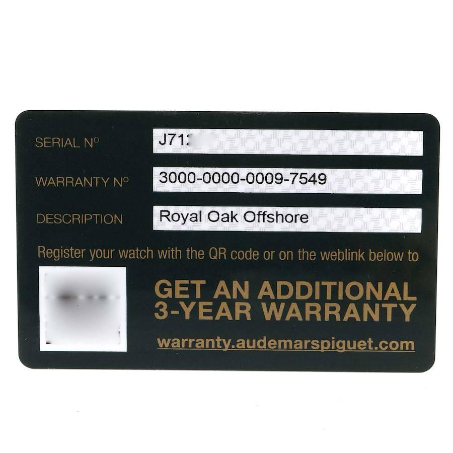 Audemars Piguet Royal Oak Offshore Havana Chronograph Watch 26470ST Box Card For Sale 3