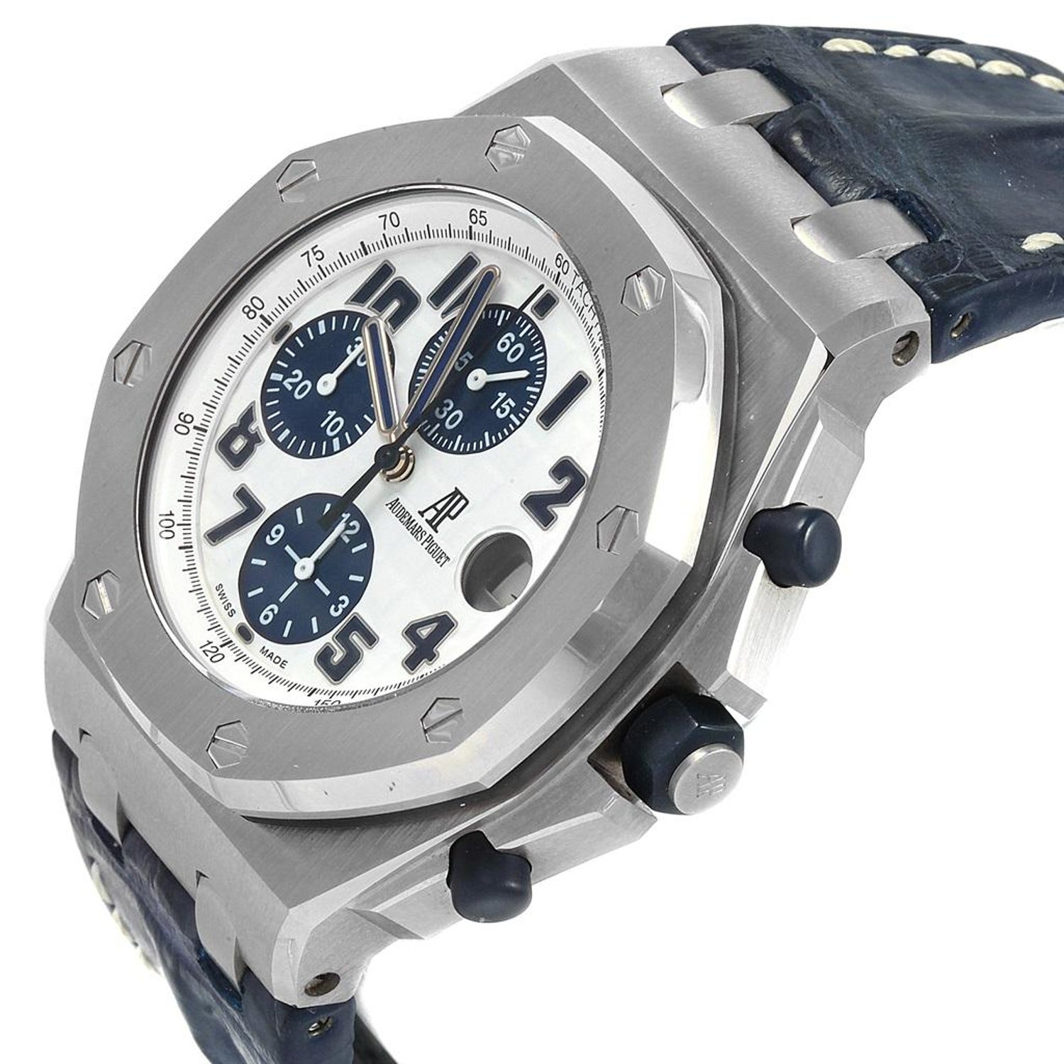 Audemars Piguet Royal Oak Offshore Navy Blue Chronograph Watch 26170st For Sale At 1stdibs