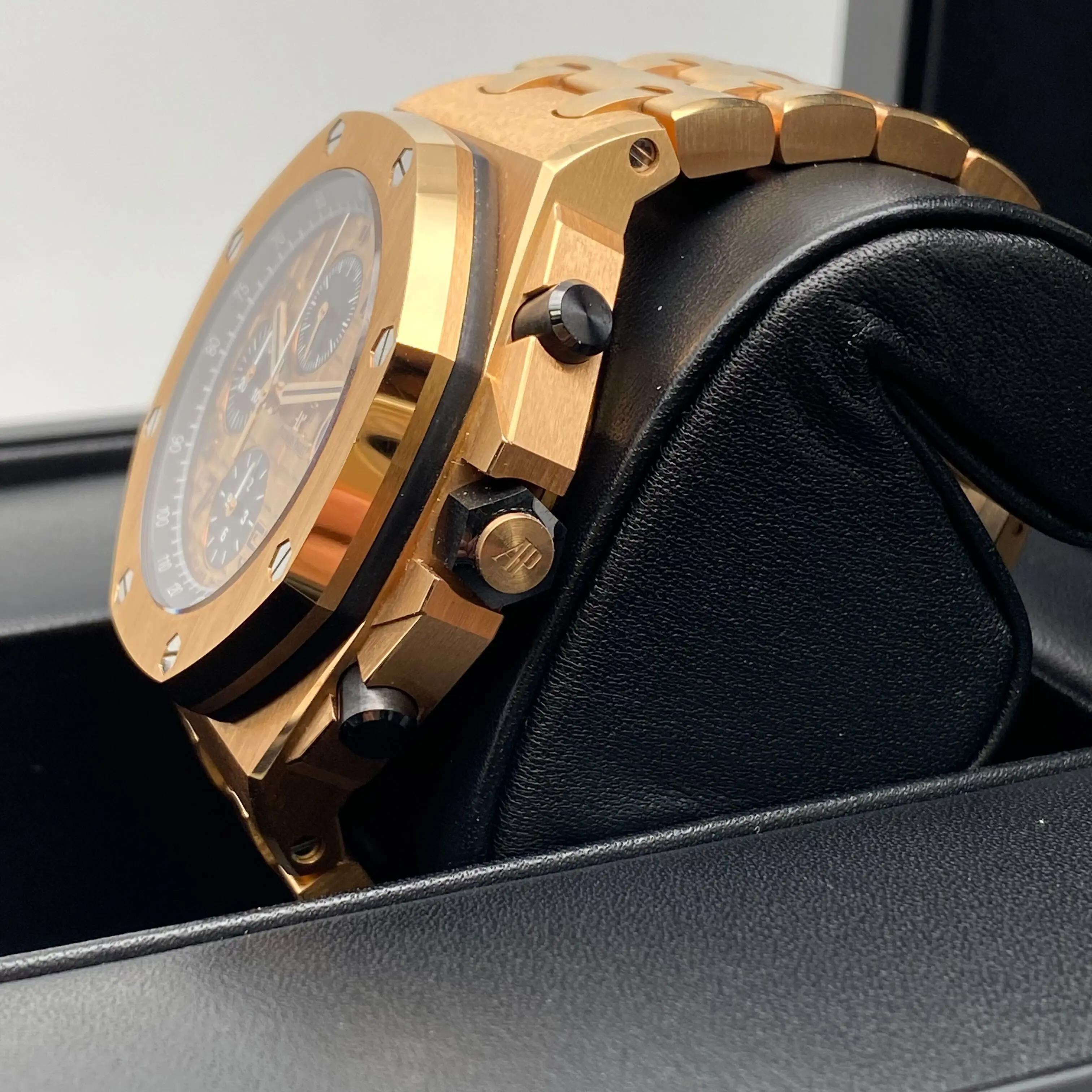 Audemars Piguet Royal Oak Offshore Oro Rosa 26470OR Orologio con quadrante champagne B.P. In condizioni ottime in vendita a New York, NY