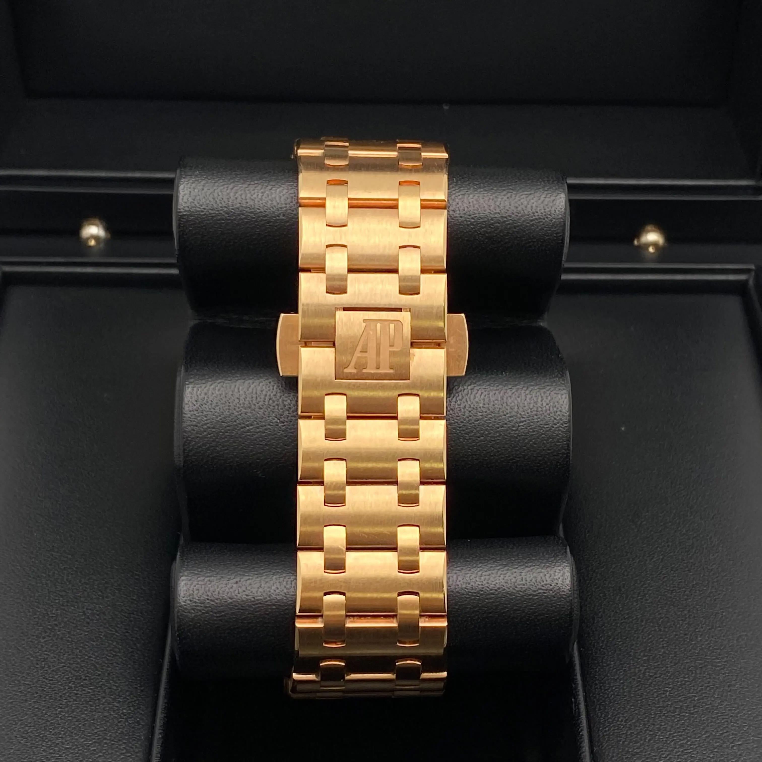 Audemars Piguet Royal Oak Offshore Oro Rosa 26470OR Orologio con quadrante champagne B.P. in vendita 3