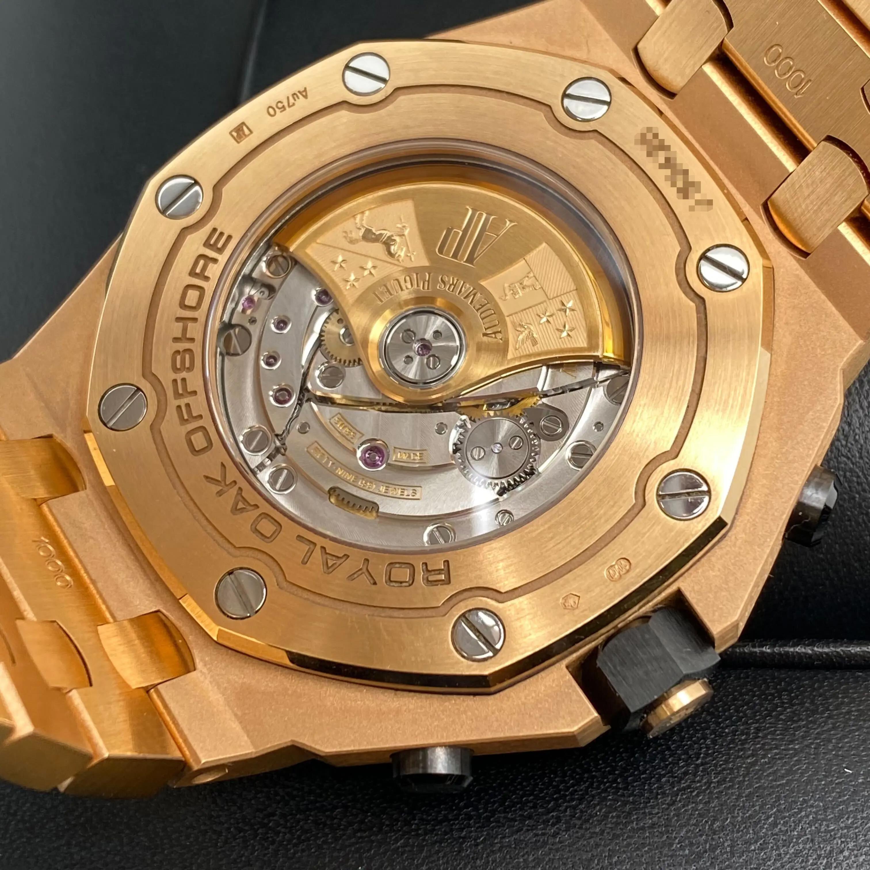 Audemars Piguet Royal Oak Offshore Oro Rosa 26470OR Orologio con quadrante champagne B.P. in vendita 5