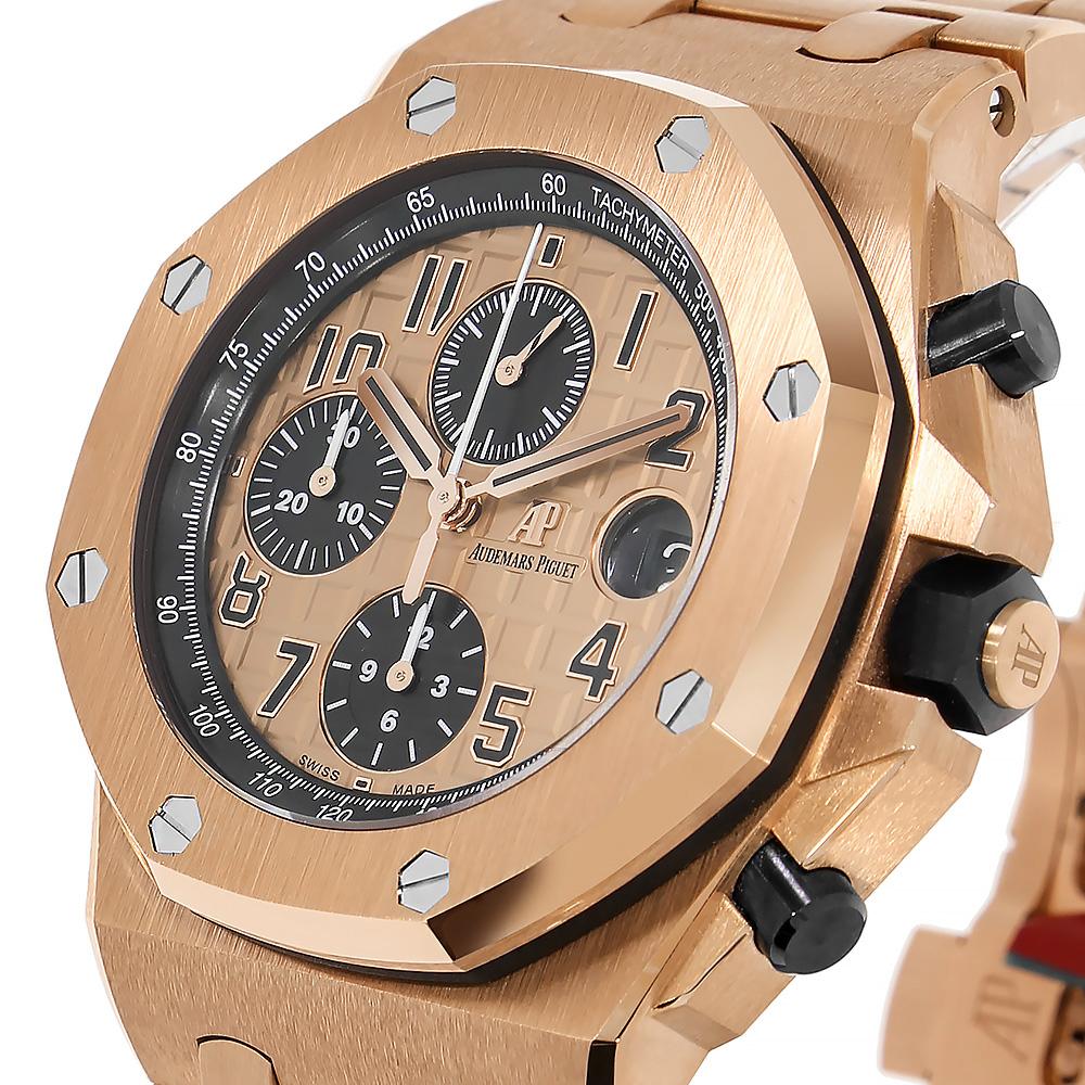 Modern Audemars Piguet Royal Oak Offshore Rose Gold Watch 26470OR.OO.1000OR.01 For Sale