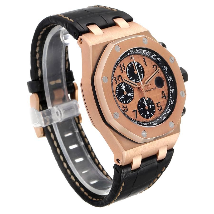 Audemars Piguet Royal Oak Offshore Rose Gold Chronograph Watch 26470OR In Excellent Condition For Sale In Atlanta, GA