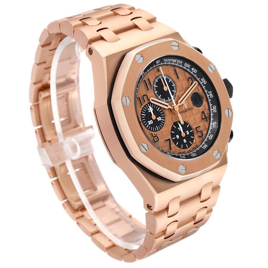 Uhr von Audemars Piguet Royal Oak Offshore Roségold Chronograph 26470OR im Zustand „Hervorragend“ im Angebot in Atlanta, GA