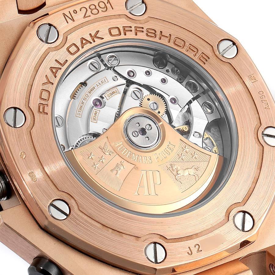 Audemars Piguet Royal Oak Offshore Rose Gold Chronograph Watch 26470OR In Excellent Condition For Sale In Atlanta, GA