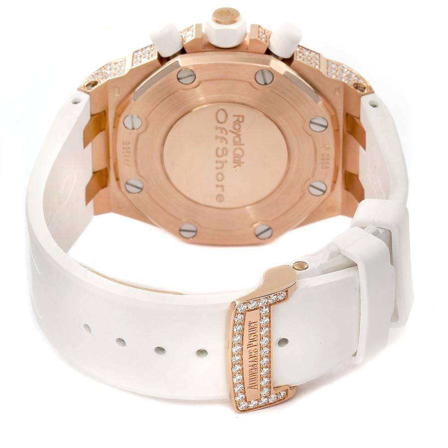 Women's Audemars Piguet Royal Oak Offshore Rose Gold Diamond Ladies Watch 26092OK For Sale