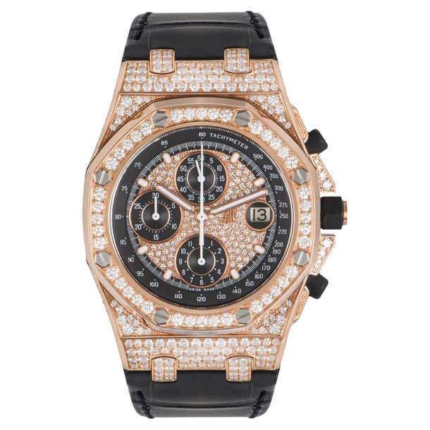 Audemars Piguet Royal Oak Offshore Rose Gold Diamond Set Watch For Sale ...