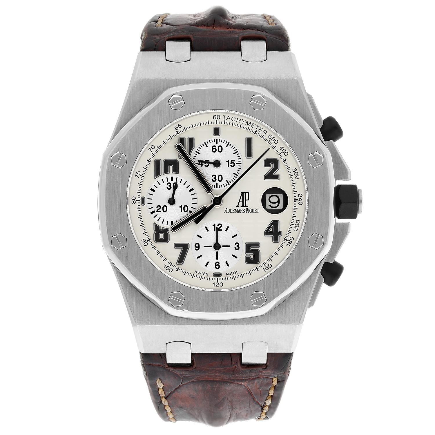 Mit einem reichen Erbe, das bis ins Jahr 1972 zurückreicht, hat sich Audemars Piguet als eine der angesehensten Uhrenmanufakturen der Welt etabliert. Erleben Sie den Inbegriff von Stil und Leistung mit der Audemars Piguet Royal Oak Offshore