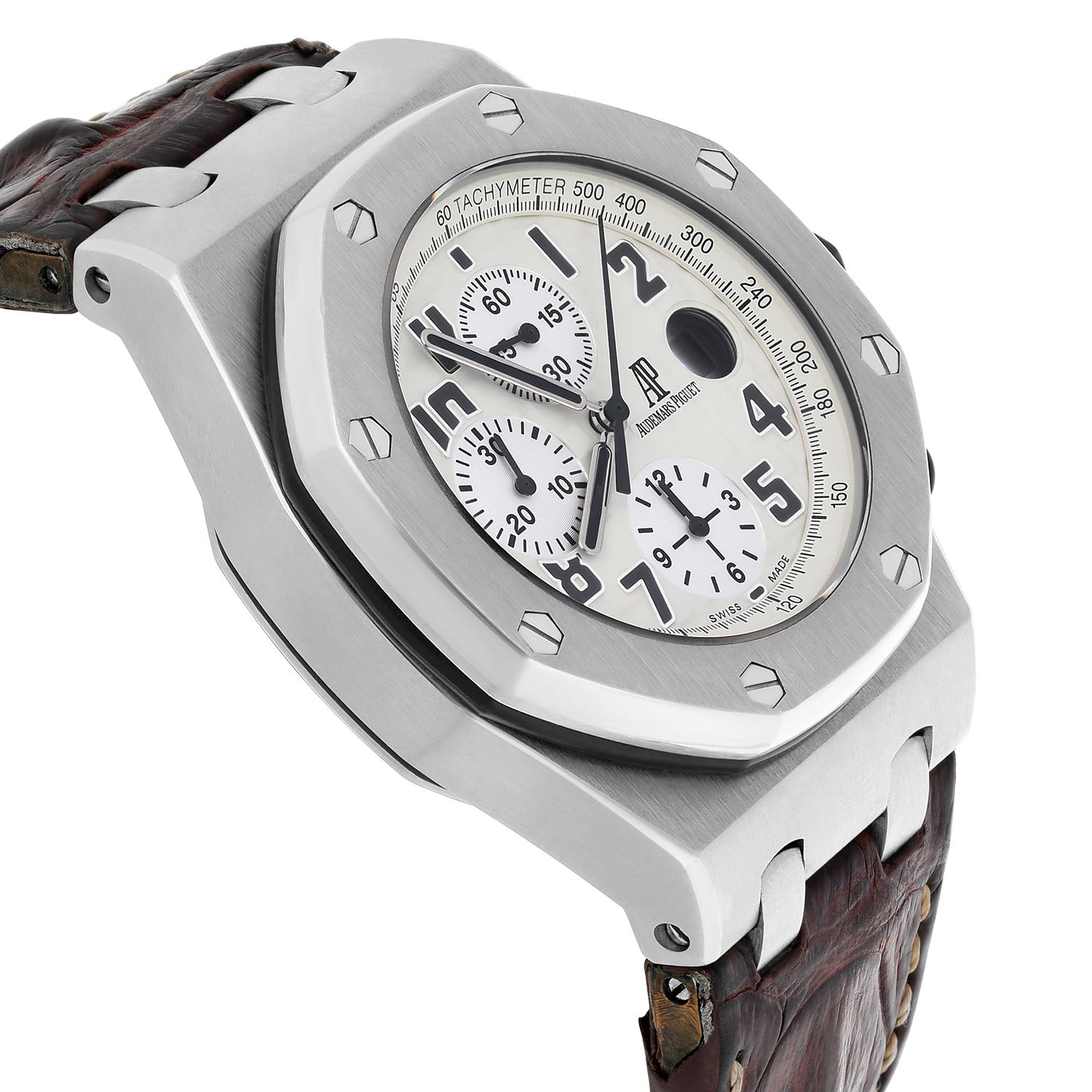 Audemars Piguet Royal Oak Offshore Safari 26020ST.OO.D091CR.01 Stahluhr 42mm im Zustand „Hervorragend“ im Angebot in New York, NY