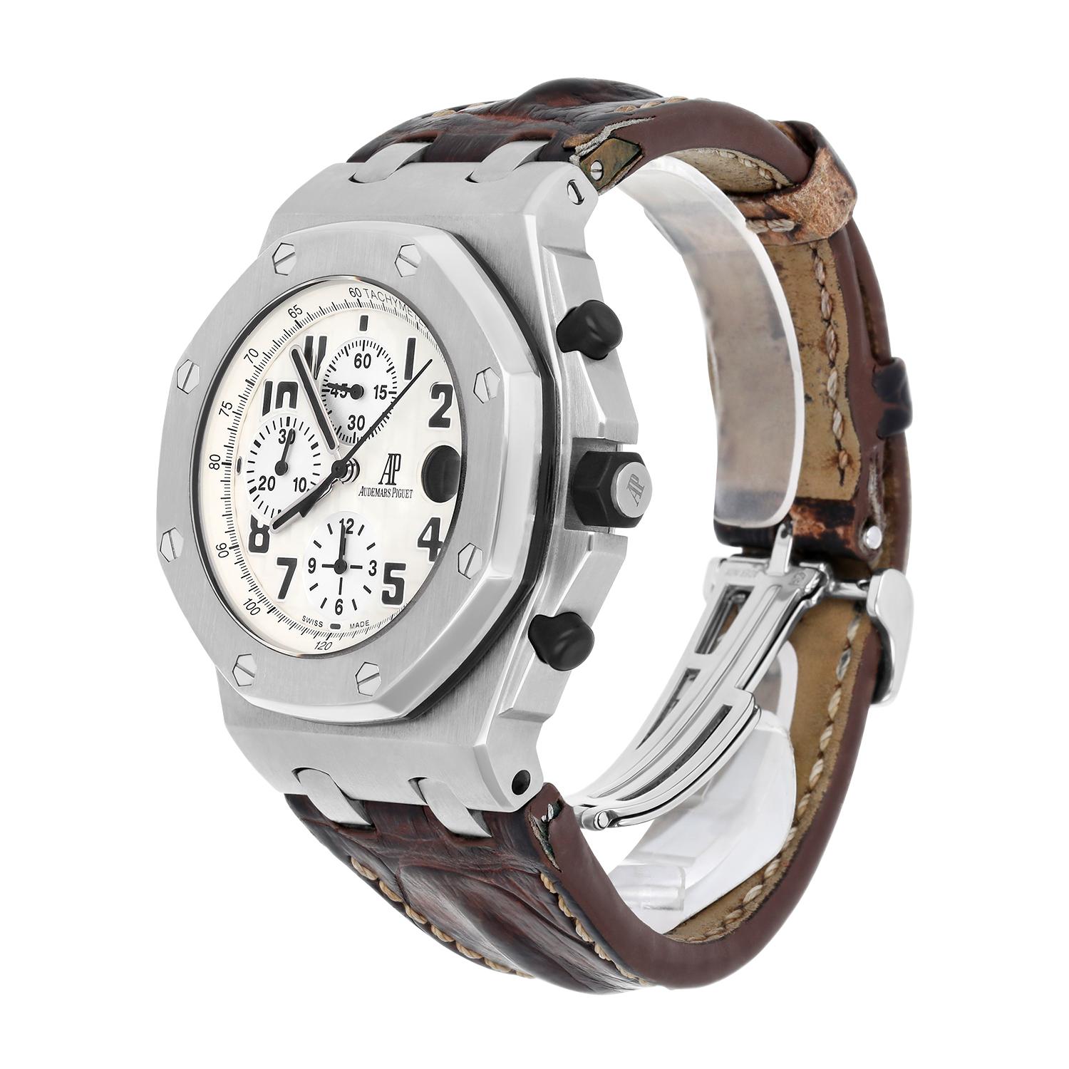 Audemars Piguet Royal Oak Offshore Safari 26020ST.OO.D091CR.01 Stahluhr 42mm Herren im Angebot