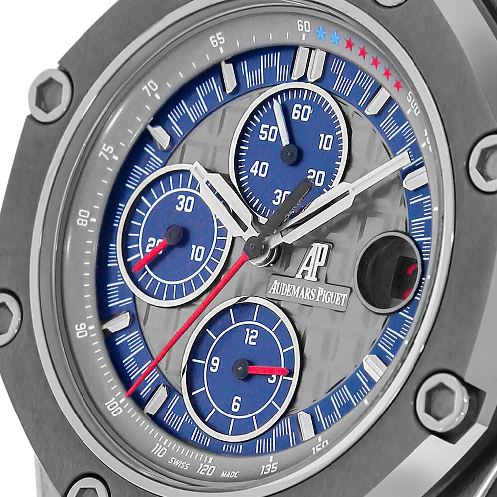 Modern Audemars Piguet Royal Oak Offshore Schumacher Platinum Watch 26568PM.OO.A021CA.0 For Sale