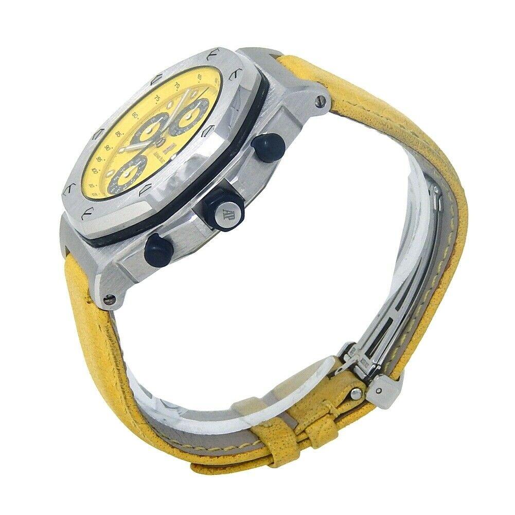Brand: Audemars Piguet
Band Color: Yellow Gold	
Gender:	Men's
Case Size: 40-43.5mm	
MPN: Does Not Apply
Lug Width: 28mm	
Features:	Chronograph, Date Indicator, Luminous Dial, Luminous Hands, Sapphire Crystal, Swiss Made, Swiss Movement
Style: