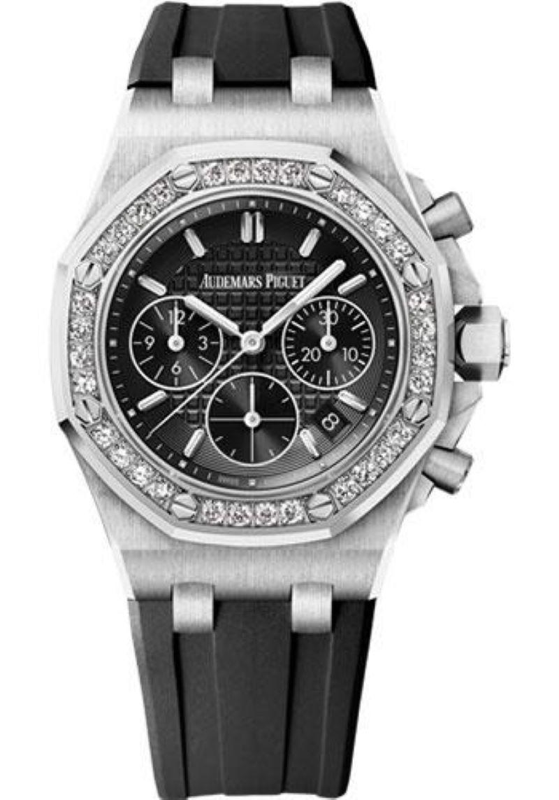 Audemars Piguet Royal Oak Offshore Stainless Steel Ladies Watch In Excellent Condition For Sale In New York, NY