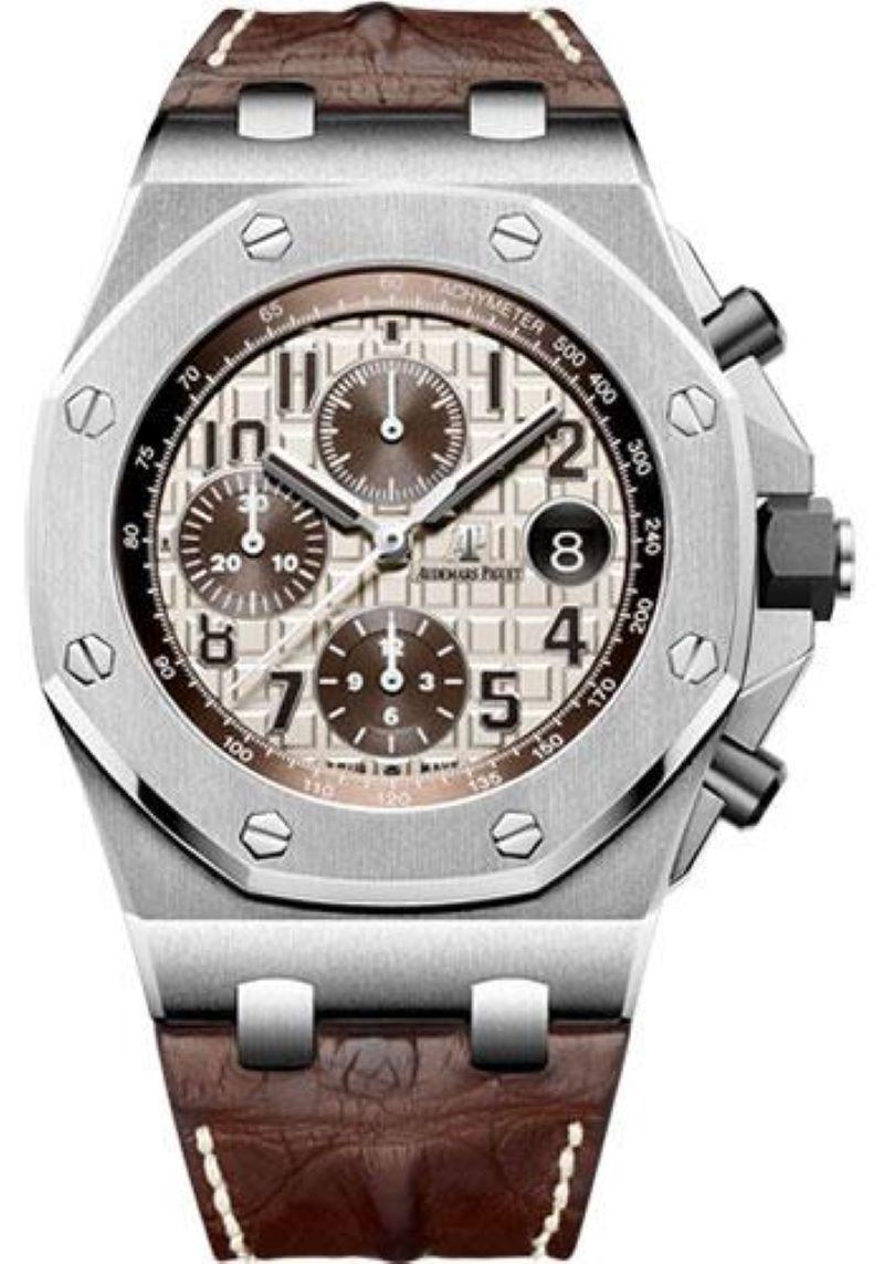 Audemars Piguet Royal Oak Offshore Stainless Steel Men's Watch-26470ST.OO.A801CR In Excellent Condition For Sale In New York, NY