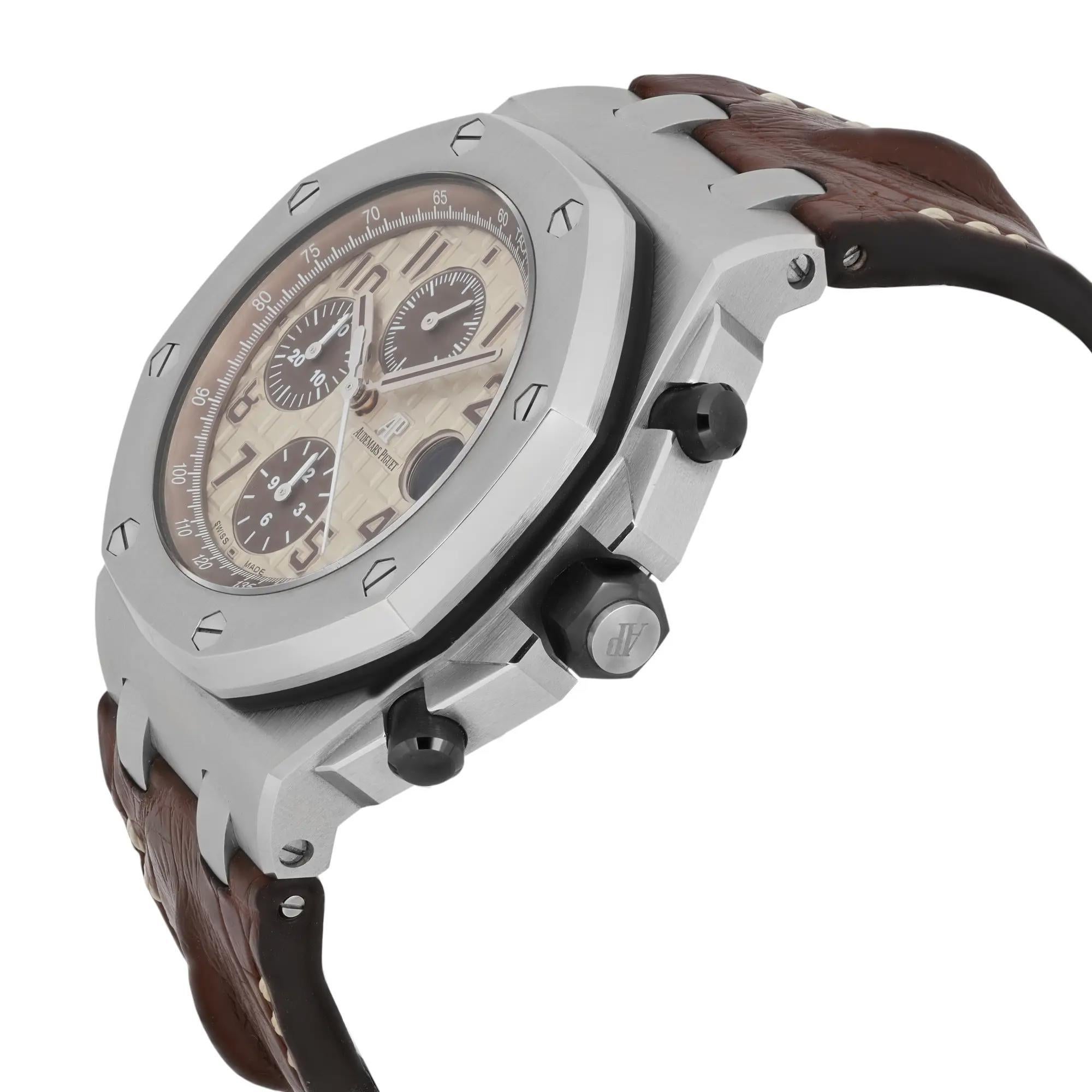 Orologio Audemars Piguet Royal Oak Offshore Acciaio Quadrante Avorio 26470ST In condizioni buone in vendita a New York, NY