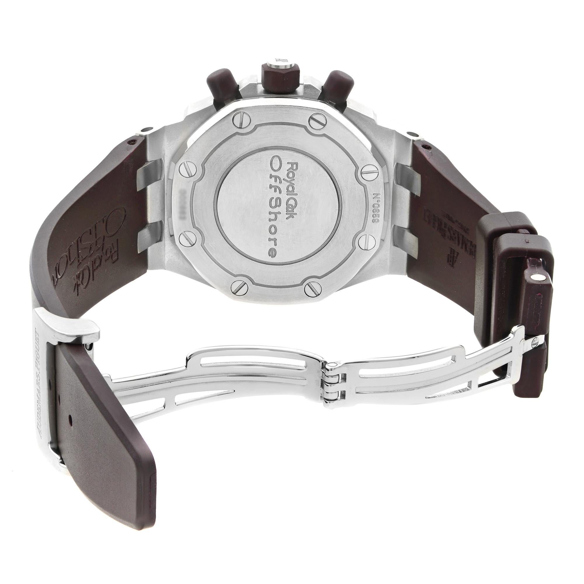 Audemars Piguet Royal Oak Offshore Steel Plum Dial Watch 26048SK.ZZ.D066CA.01 1