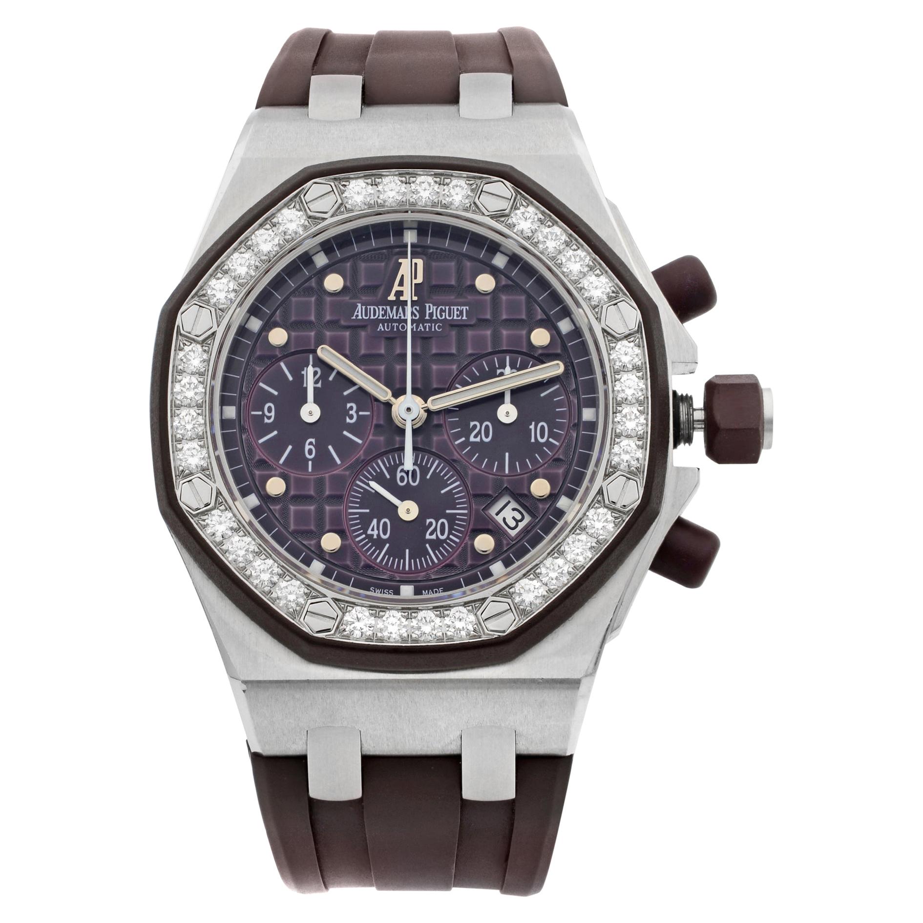 Audemars Piguet Royal Oak Offshore Steel Plum Dial Watch 26048SK.ZZ.D066CA.01