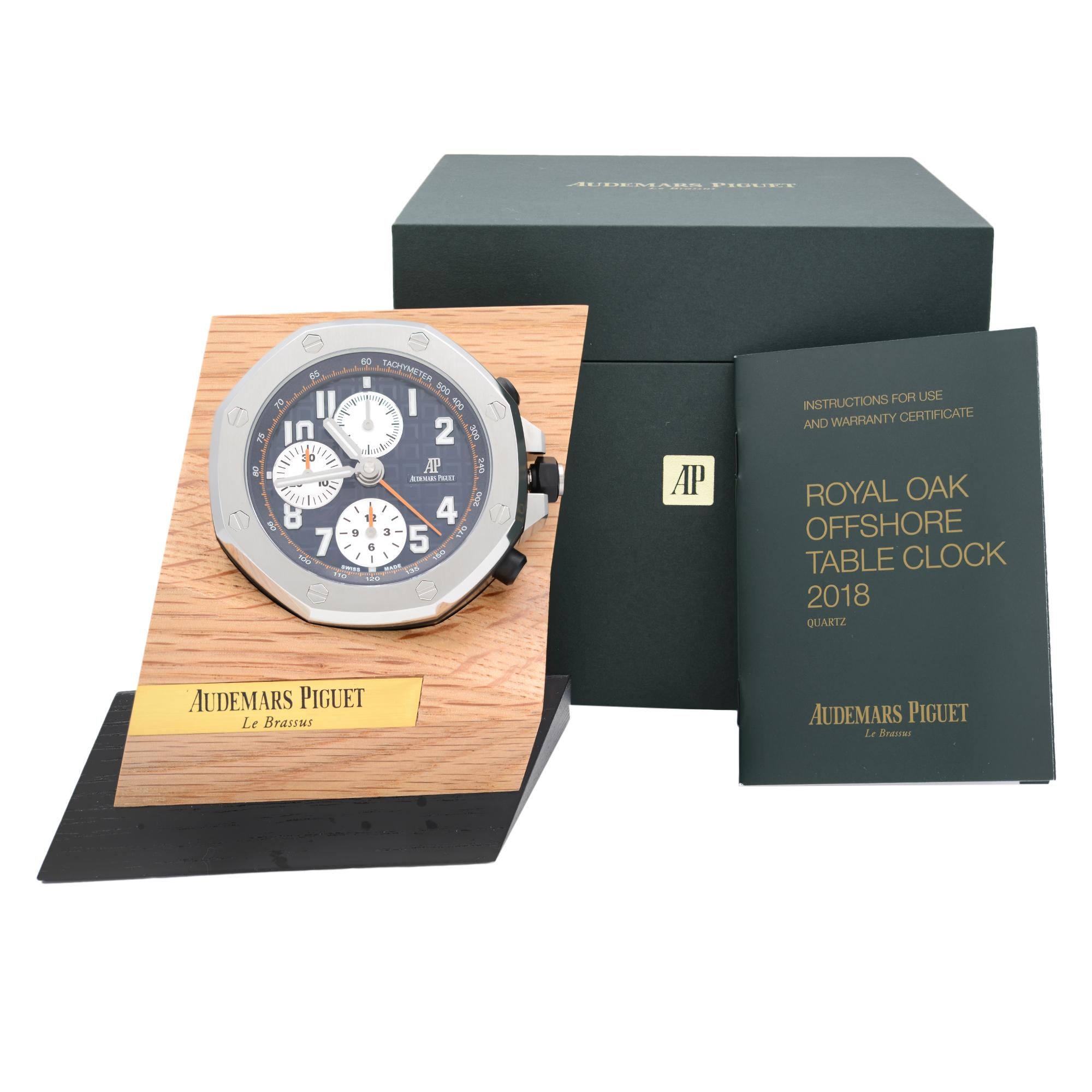 Audemars Piguet Royal Oak Offshore Steel Table Clock MG.CD.AC.AP0100.022.16 For Sale 1