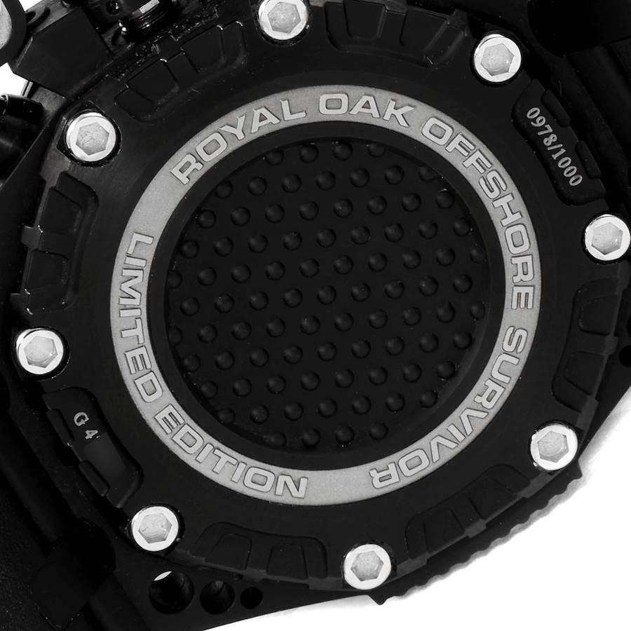 Audemars Piguet Royal Oak Offshore Survivor Chronograph Watch 26165IO Box Papers In Excellent Condition For Sale In Atlanta, GA