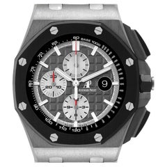 Audemars Piguet Royal Oak Offshore Titanium Ceramic Mens Watch 26400IO Box Card