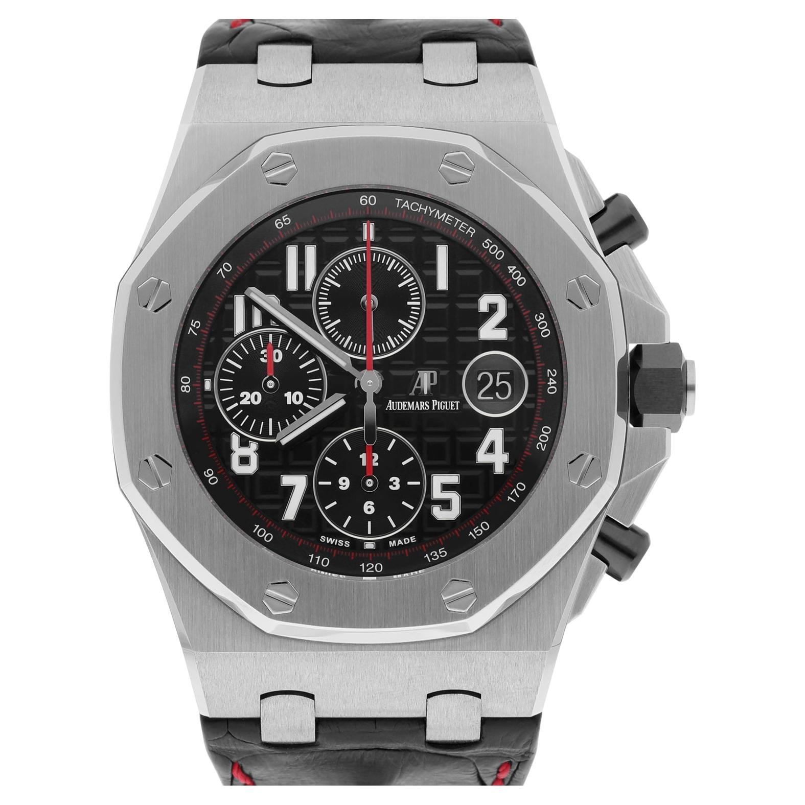 Audemars Piguet Royal Oak Offshore Vampire Black Red 42mm 26470ST Watch MINT