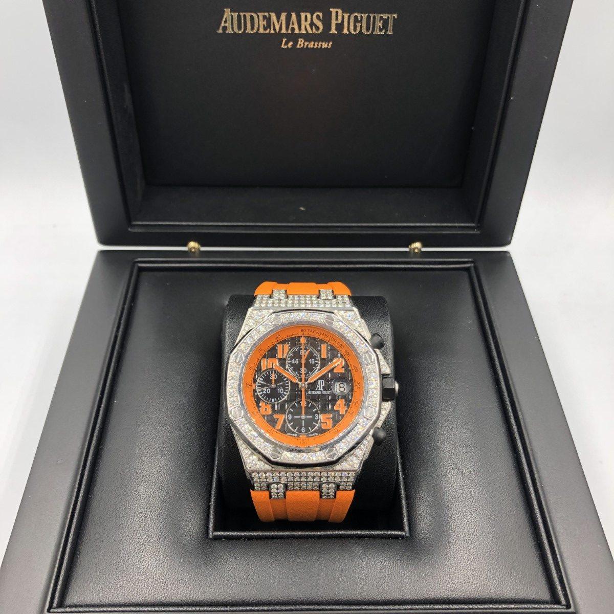 Audemars Piguet Royal Oak Offshore Volcano maßgefertigtes Diamant-Zifferblatt in voller Ausführung (Moderne) im Angebot