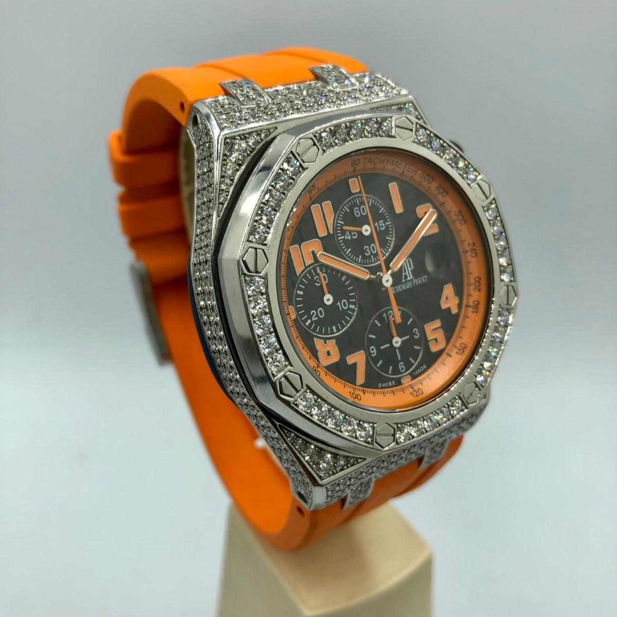 Audemars Piguet Royal Oak Offshore Volcano maßgefertigtes Diamant-Zifferblatt in voller Ausführung (Rundschliff) im Angebot