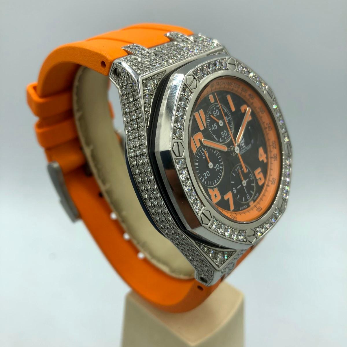 Audemars Piguet Royal Oak Offshore Volcano maßgefertigtes Diamant-Zifferblatt in voller Ausführung im Angebot 1