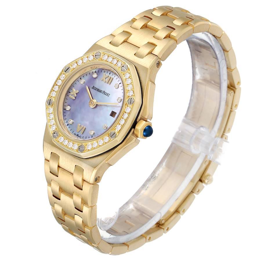 Women's Audemars Piguet Royal Oak Offshore Yellow Gold Diamond Watch 67151BA