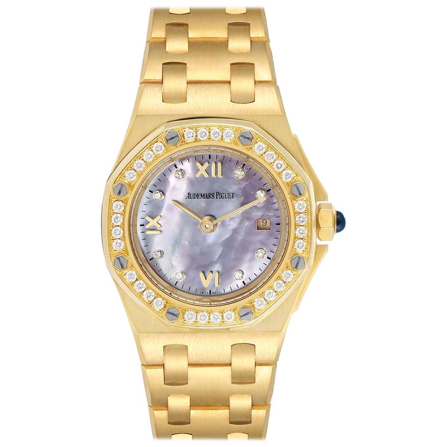 Audemars Piguet Royal Oak Offshore Yellow Gold Diamond Watch 67151BA