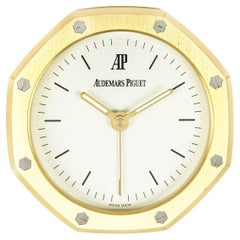 Audemars Piguet Royal Oak Pendulette Brass White Dial Desk Alarm Clock C2005