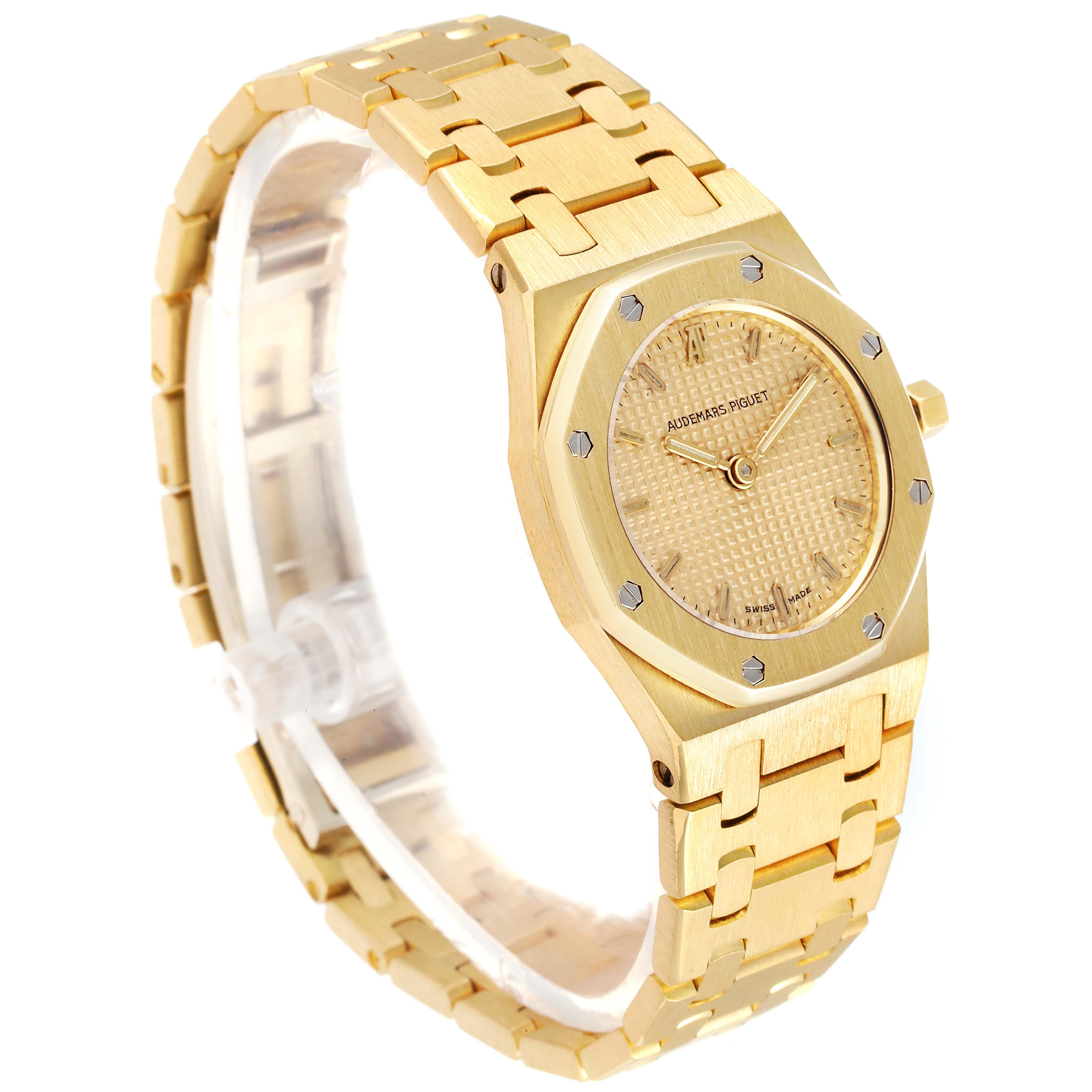 Audemars Piguet Royal Oak Quarz Champagner-Zifferblatt Damenuhr D6519 im Angebot 1