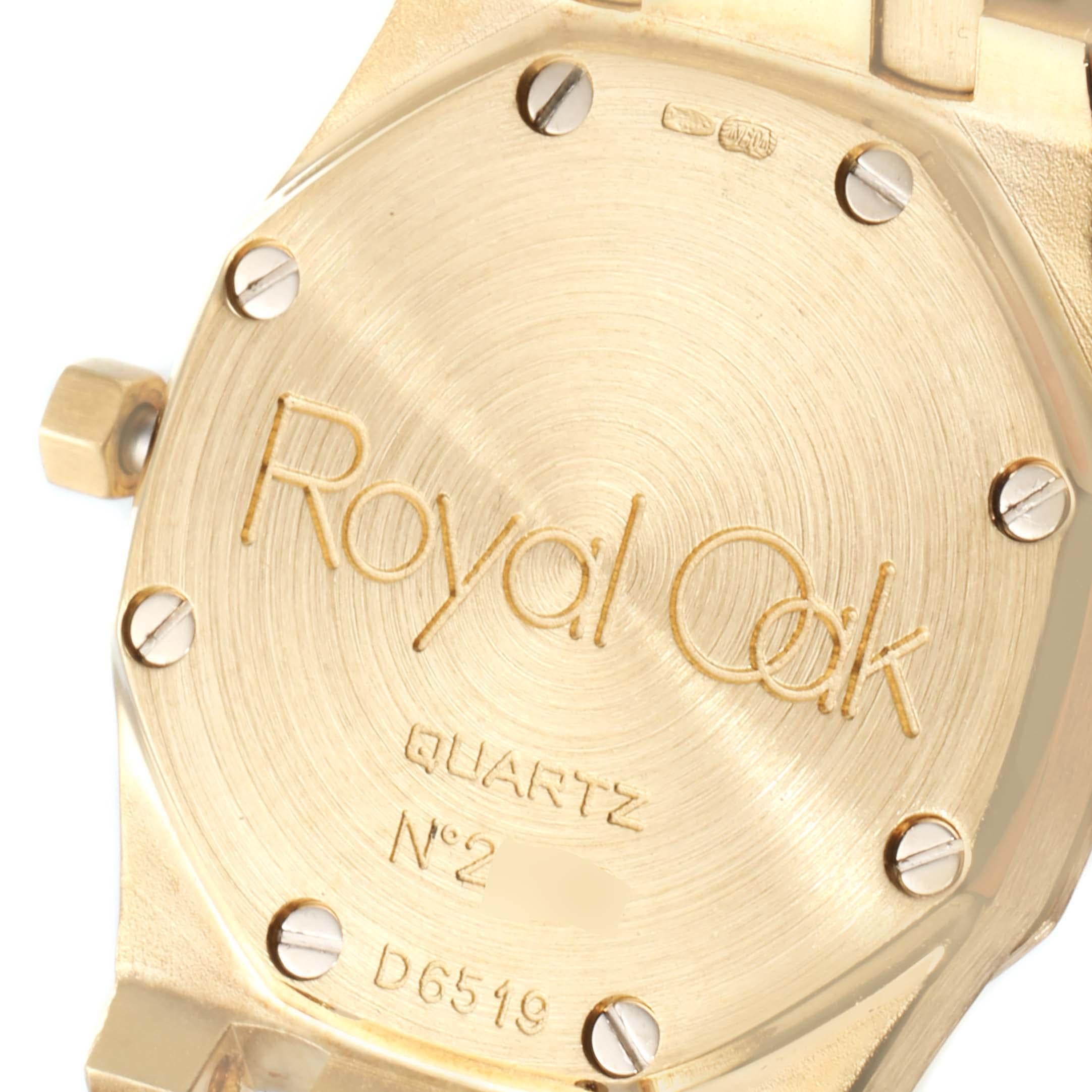 Audemars Piguet Royal Oak Quartz Champagne Dial Ladies Watch D6519 For Sale 3