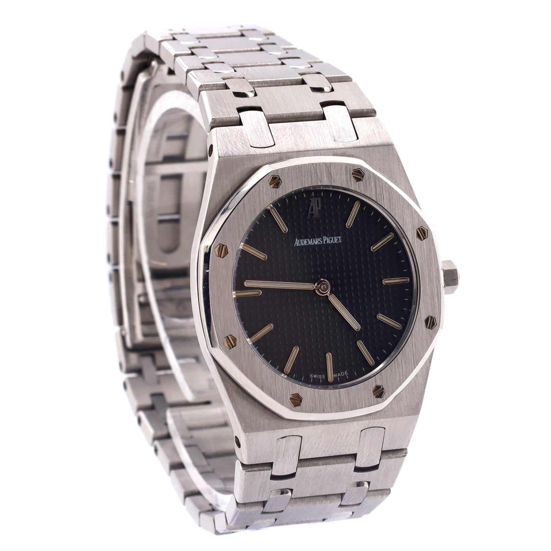 Audemars Piguet Royal Oak Quarz-Uhr aus Edelstahl 33 im Zustand „Gut“ in New York, NY
