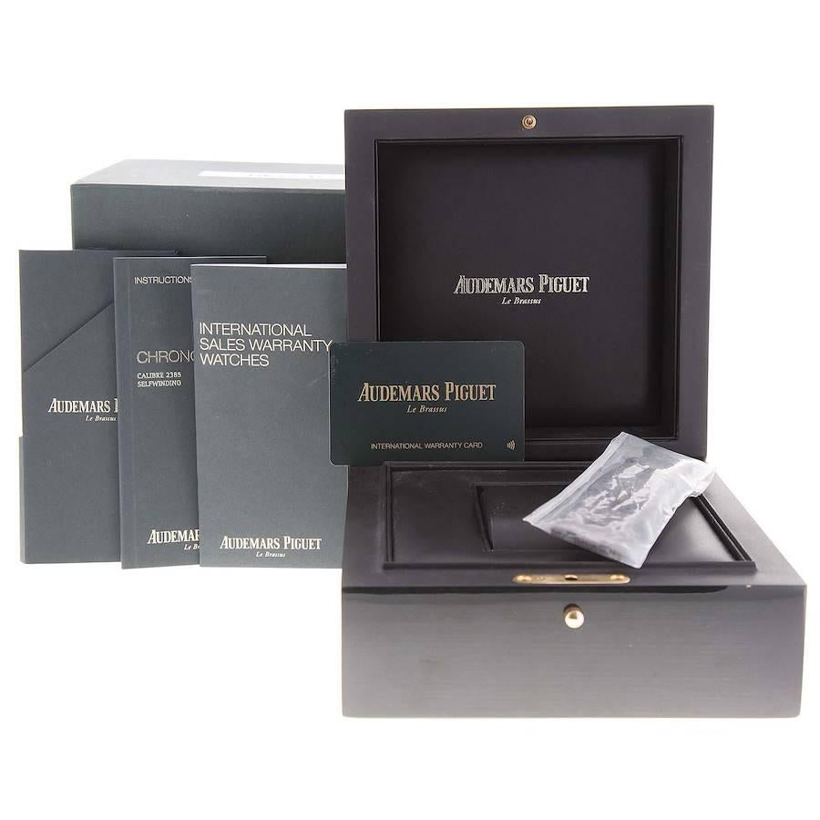 Audemars Piguet Royal Oak Rose Gold Chronograph Mens Watch 26331OR Box Card For Sale 2