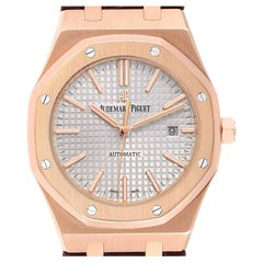 Audemars Piguet Royal Oak Rose Gold weißes Zifferblatt Herrenuhr 154000 Box Papiere
