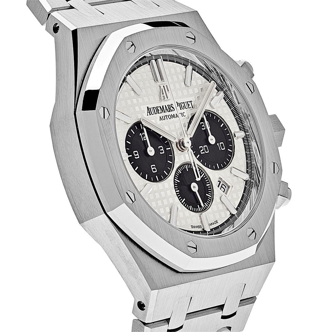 Audemars Piguet Royal Oak Selfwinding Chronograph Steel White Dial ...