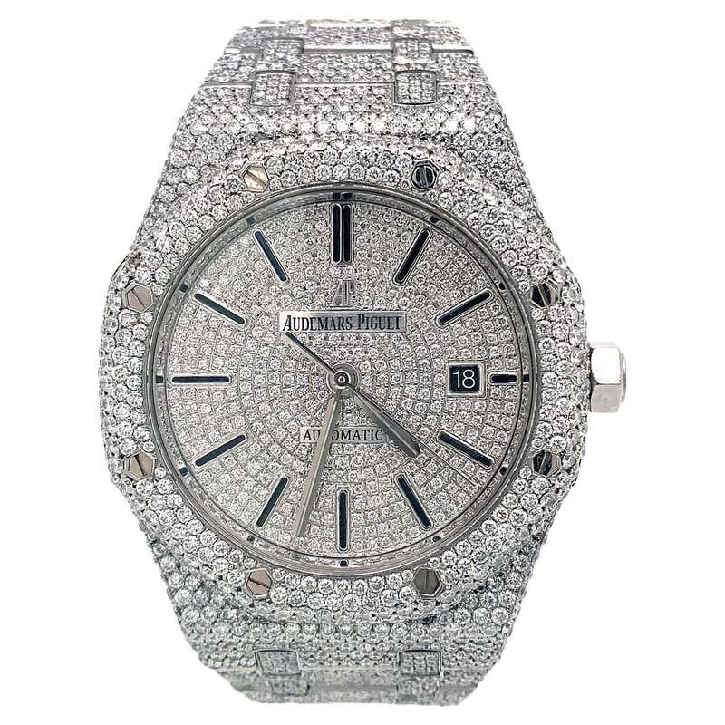 Audemars Piguet Royal Oak Silver Iced Out Diamond Selfwinding Watch For audemars-piguet-royal-oak-silver-iced-out-diamond-selfwinding-watch-for