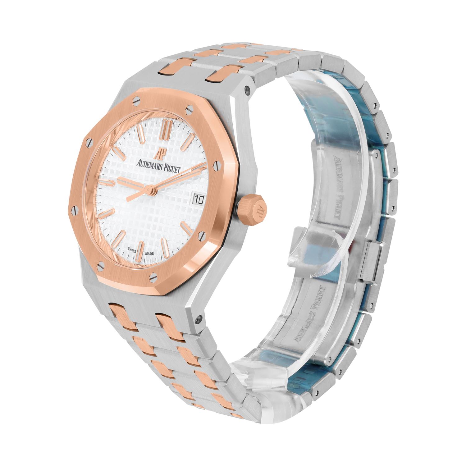 Women's or Men's Audemars Piguet Royal Oak 34 2tone Rose Gold Women's Watch 77350SR.OO.1261SR.01 For Sale