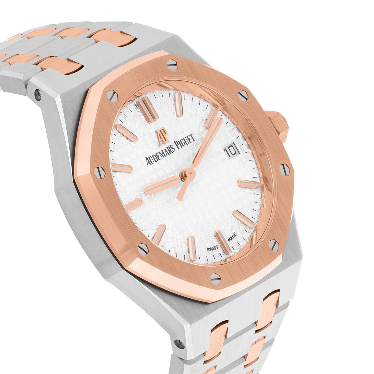 Audemars Piguet Royal Oak 34 2tone Rose Gold Women's Watch 77350SR.OO.1261SR.01 For Sale 1