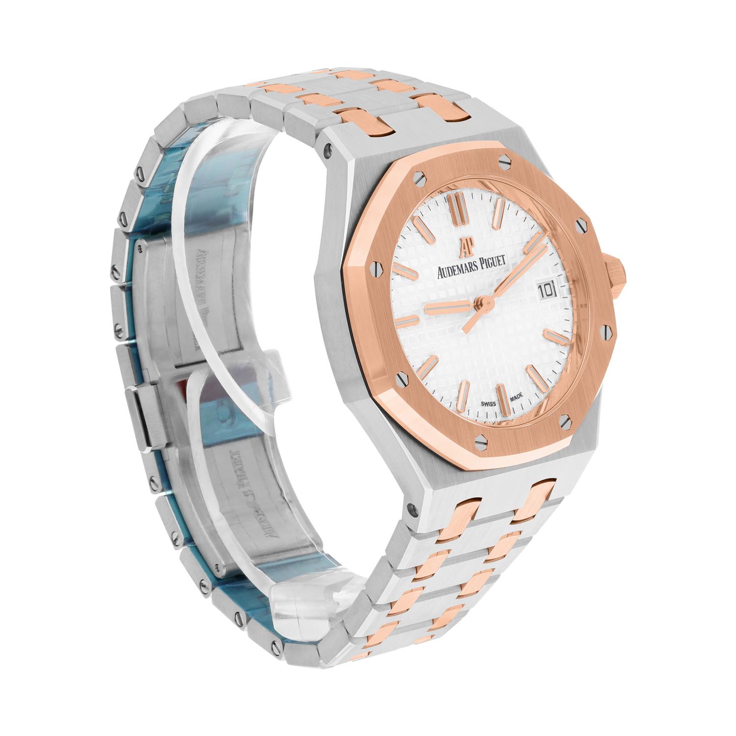 Montre femme Audemars Piguet Royal Oak 34 2tone Rose Gold 77350SR.OO.1261SR.01 Neuf à New York, NY