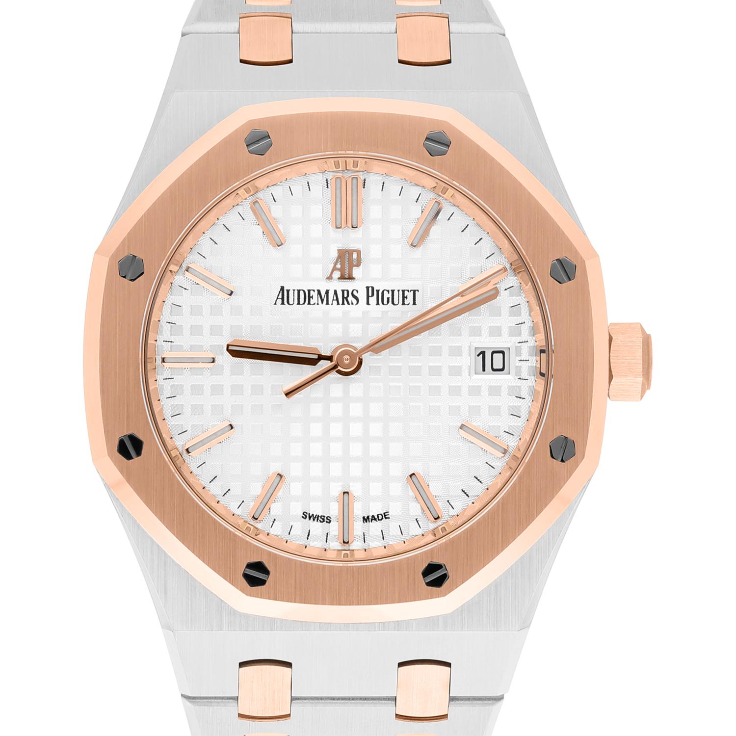 Audemars Piguet Royal Oak 34 2tone Rose Gold Women's Watch 77350SR.OO.1261SR.01 For Sale