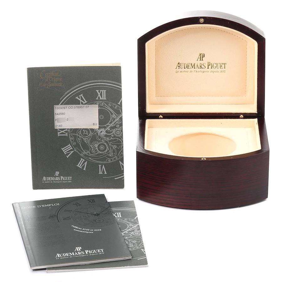 Audemars Piguet Royal Oak Silver Dial Steel Mens Watch 15000ST Box Papers For Sale 3