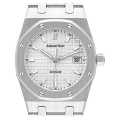Audemars Piguet Royal Oak Silver Dial Steel Mens Watch 15000ST Box Papers