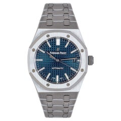 Audemars Piguet Royal Oak Acier inoxydable Cadran bleu cobalt B&P