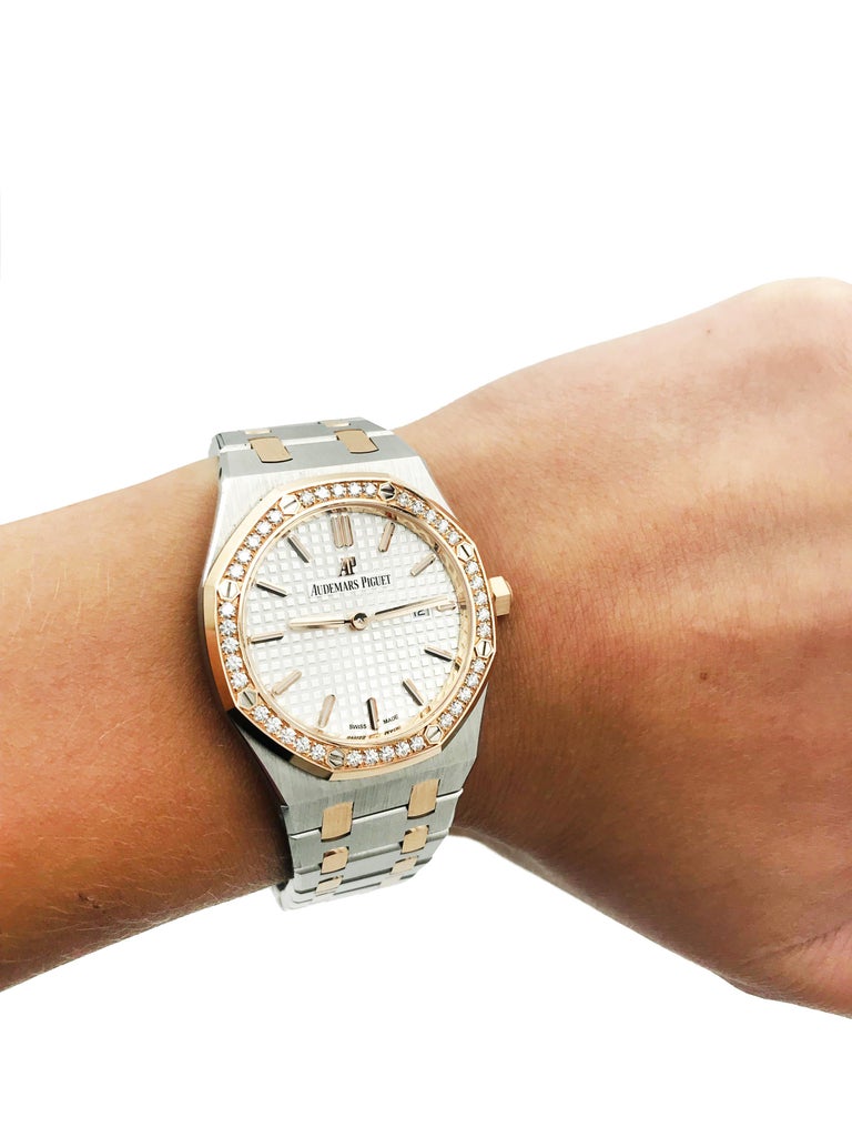 Audemars Piguet Royal Oak Steel Gold Quartz Ladies Watch 67651sr Zz 1261sr 01 For Sale At 1stdibs