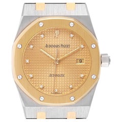 Herrenuhr von Audemars Piguet Royal Oak, Stahl, Gelbgold, Diamant, 15000SA-Papiere